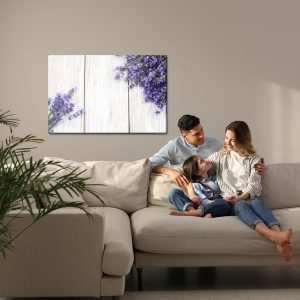 Peinture sur toile Fleurs De Lavande Sur Un Fond En Bois – Image 7