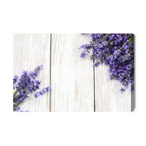 Peinture sur toile Fleurs De Lavande Sur Un Fond En Bois – Image 2