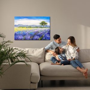Peinture sur toile Peinture Champ De Lavande – Image 7