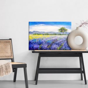 Peinture sur toile Peinture Champ De Lavande – Image 6