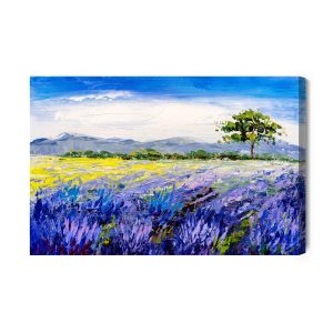Peinture sur toile Peinture Champ De Lavande – Image 2