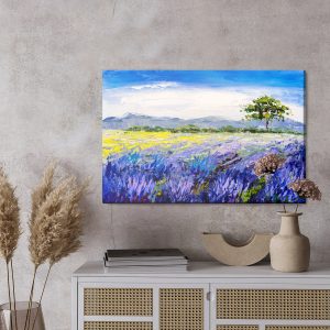 Peinture sur toile Peinture Champ De Lavande – Image 3