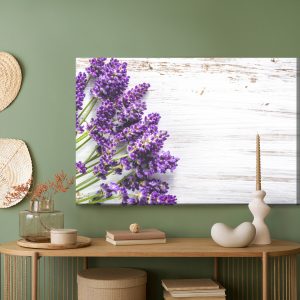 Peinture sur toile Fleurs De Lavande Sur Un Fond De Bois – Image 5