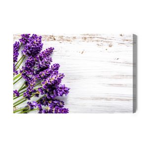 Peinture sur toile Fleurs De Lavande Sur Un Fond De Bois – Image 2