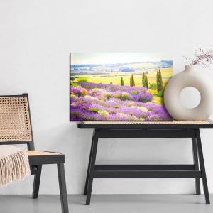 Peinture sur toile Champ De Lavande En Fleurs Avec Un Effet 3D – Image 6