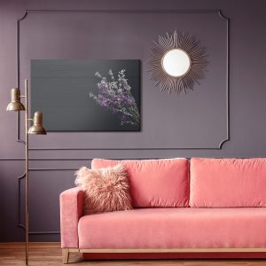 Peinture sur toile Lavande Sur Fond De Planches Sombres – Image 4