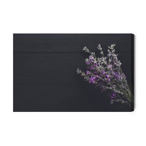 Peinture sur toile Lavande Sur Fond De Planches Sombres – Image 2