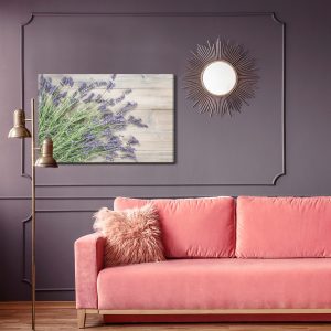 Peinture sur toile Lavande Sur Un Fond De Bois Rustique – Image 4