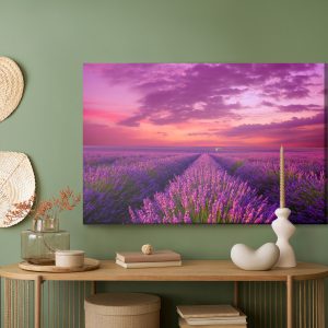 Peinture sur toile Champ Fleuri De Lavande En Provence – Image 5