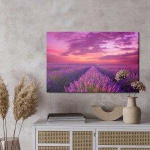 Peinture sur toile Champ Fleuri De Lavande En Provence – Image 3