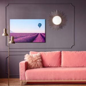 Peinture sur toile Montgolfière Au-Dessus D'un Champ De Lavande – Image 4