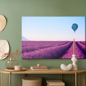 Peinture sur toile Montgolfière Au-Dessus D'un Champ De Lavande – Image 5