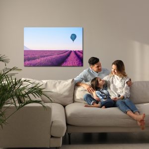 Peinture sur toile Montgolfière Au-Dessus D'un Champ De Lavande – Image 7