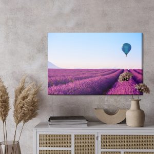 Peinture sur toile Montgolfière Au-Dessus D'un Champ De Lavande – Image 3