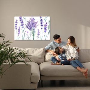 Peinture sur toile Lavande En Fleurs Peinte À L'aquarelle – Image 7