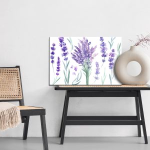 Peinture sur toile Lavande En Fleurs Peinte À L'aquarelle – Image 6