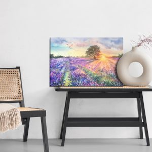 Peinture sur toile Paysage De Lavande Peint À L'aquarelle – Image 6