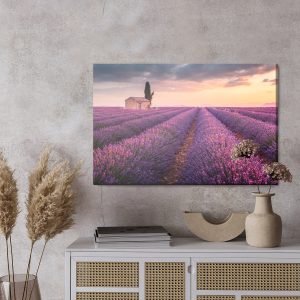 Peinture sur toile Champ De Lavande En Fleurs En Provence – Image 3