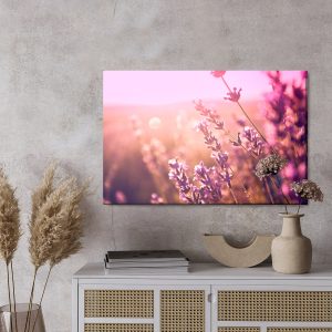 Peinture sur toile Fleurs De Lavande Au Soleil 3D – Image 3