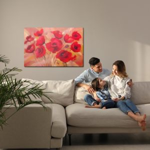 Peinture sur toile Coquelicots Rouges Comme Peints – Image 7