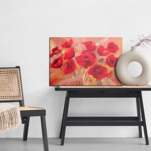 Peinture sur toile Coquelicots Rouges Comme Peints – Image 6