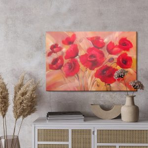 Peinture sur toile Coquelicots Rouges Comme Peints – Image 3