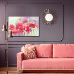 Peinture sur toile Coquelicots Colorés Peints À L'aquarelle – Image 4
