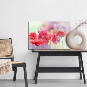 Peinture sur toile Coquelicots Colorés Peints À L'aquarelle – Image 6