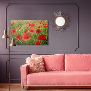 Peinture sur toile Coquelicots Rouges Dans Le Pré – Image 4
