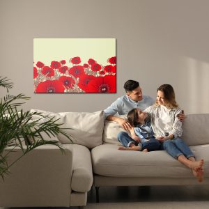 Peinture sur toile Beaux Coquelicots Rouges – Image 7