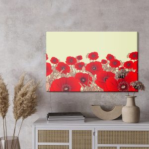 Peinture sur toile Beaux Coquelicots Rouges – Image 3