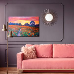 Peinture sur toile Un Champ De Coquelicots Comme Peint – Image 4