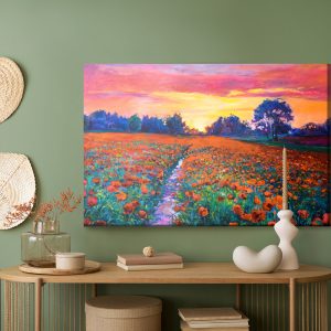 Peinture sur toile Un Champ De Coquelicots Comme Peint – Image 5