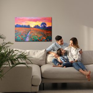 Peinture sur toile Un Champ De Coquelicots Comme Peint – Image 7