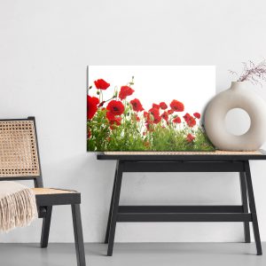 Peinture sur toile Coquelicots Rouges Sur Fond Blanc – Image 6