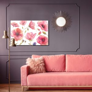 Peinture sur toile Coquelicots Sauvages Peints À L'aquarelle – Image 4