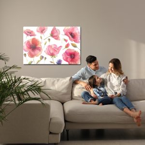 Peinture sur toile Coquelicots Sauvages Peints À L'aquarelle – Image 7