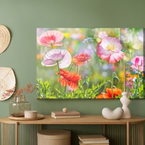 Peinture sur toile Coquelicots Sur Une Prairie Ensoleillée – Image 5