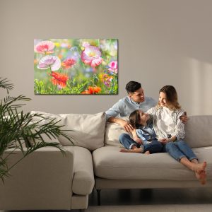 Peinture sur toile Coquelicots Sur Une Prairie Ensoleillée – Image 7