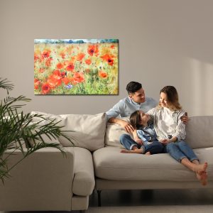 Peinture sur toile Coquelicots Aquarelles Dans Le Pré – Image 7