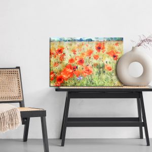 Peinture sur toile Coquelicots Aquarelles Dans Le Pré – Image 6