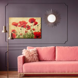 Peinture sur toile Coquelicots Sauvages Vintage – Image 4