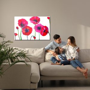 Peinture sur toile Beaux Coquelicots Aquarelles – Image 7