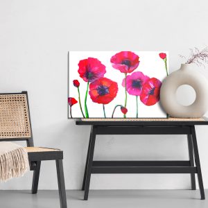 Peinture sur toile Beaux Coquelicots Aquarelles – Image 6