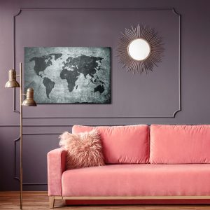Peinture sur toile Carte Du Monde Dans Un Style Vintage – Image 4