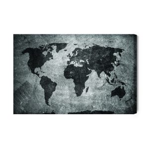 Peinture sur toile Carte Du Monde Dans Un Style Vintage – Image 2