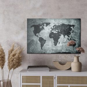 Peinture sur toile Carte Du Monde Dans Un Style Vintage – Image 3