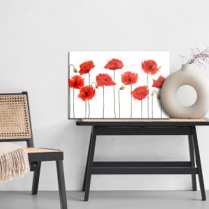 Peinture sur toile Coquelicots Rouges Dans Une Version Abstraite – Image 6