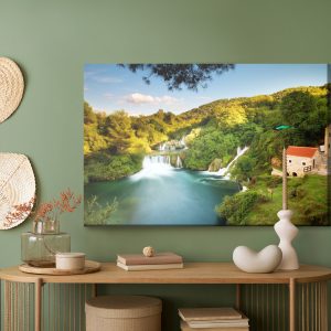 Peinture sur toile Cascade De Skradinski Buk En Croatie – Image 5