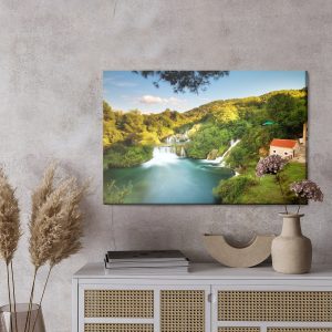 Peinture sur toile Cascade De Skradinski Buk En Croatie – Image 3